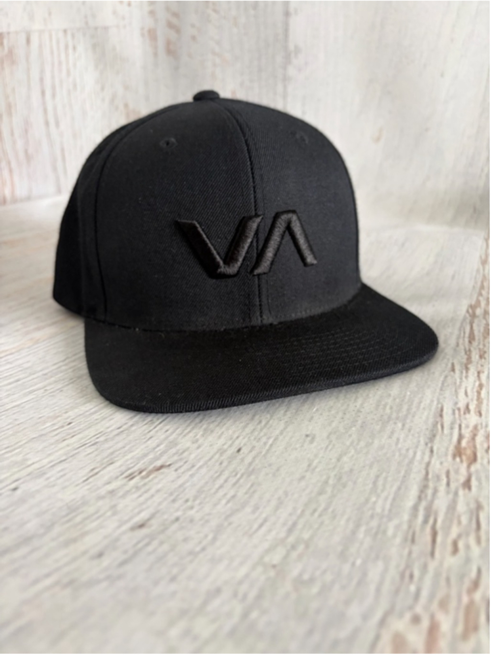 Men's RVCA Black Mid Fit Snapback Hat One Size - Picture 6 of 7